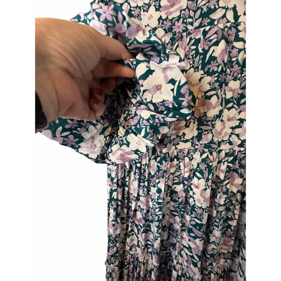 Polago Green and Purple Floral Dress - Size XXXL - Picture 7 of 14